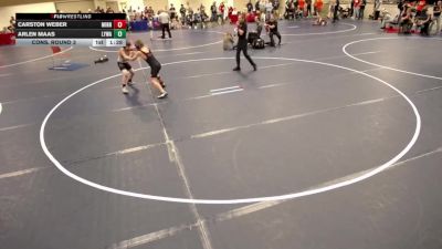 10U - 105 lbs Cons. Round 2 - Arlen Maas, Lakeville Youth Wrestling Association vs Carston Weber, Minnesota