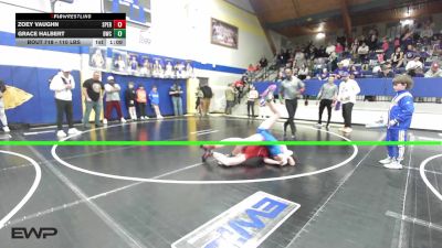 110 lbs Rr Rnd 2 - Zoey Vaughn, Sperry Wrestling Club vs Grace Halbert, Berryhill Wrestling Club