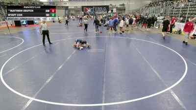 Junior Boys - 106 lbs Quarters - Wyatt Cox, Eastside Wrestling Club vs Matthew Deutch, Black Ops WC
