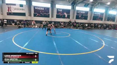 140 lbs Champ. Round 1 - Ryan Newton, Texas Elite Wrestling Club vs Lukas Weinstock, Team Xtreme Wrestling