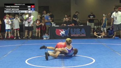 74 lbs Cons. Rd Of 16 - Cruz Peterson, Team Donahoe Wrestling Club vs Wyatt McClain, Demolition Wrestling Club