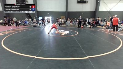 Junior Boys FS - 126 lbs Champ. Round 2 - Brett Crowley, CA vs Rene Cordero, CA