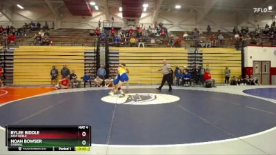 150 lbs Cons. Round 4 - Rylee Biddle, East Noble vs Noah Bowser, Carroll