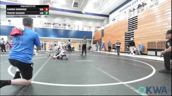 70-75 lbs Consolation - Caiden Jennings, Tecumseh Youth Wrestling vs Travis Vaughn, Lions Wrestling Academy