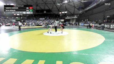 Girls 3A 100 lbs Quarterfinal - Mya Robles, Peninsula (Girls) vs Amaya Carrion, Shelton (Girls)