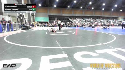 100 lbs Consi Of 8 #2 - Kadeyn Eddy, Douglas County Grapplers Wrestling Club vs Navian Jimenez, Shafter Youth Wrestling