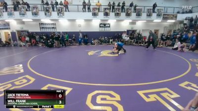 98 lbs Cons. Round 3 - Will Frank, Shoshoni Junior High School vs Jack Tietema, Powell Middle School