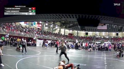 100 lbs Champ. Round 1 - Lucas Saladino, Beatrice Wrestling Club vs Luke Wemhoff, North Bend Matcats