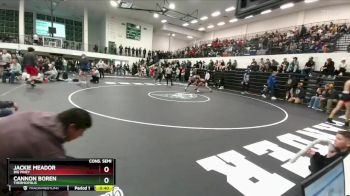120 lbs Cons. Semi - Jackie Meador, Big Piney vs Cannon Boren, Thermopolis