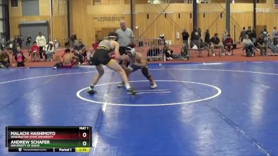 157 lbs Cons. Round 3 - Andrew Schafer, University Of Idaho vs Malachi Hashimoto, Washington State University