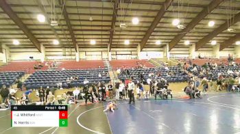 45 lbs Cons. Round 5 - Jayzie Whitford, Westlake vs Nicholas Harris, Sanderson Wrestling Academy