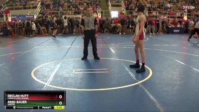 108 lbs Champ. Round 1 - Declan Hutt, Lasalle High School vs Reed Bauer, Unioto