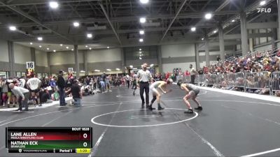 90 lbs Quarterfinal - Nathan Eck, Brawlers vs Lane Allen, Paola Wrestling Club