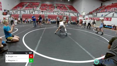 92 lbs Rr Rnd 4 - Cooper Bright, Harrah Little League Wrestling vs Jack Maguire, Chandler Takedown Club