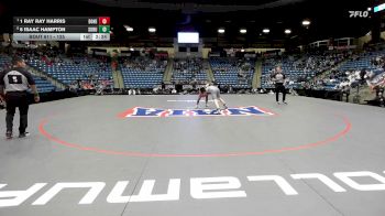 125 lbs 1st Place Match - 1 Ray Ray Harris, Doane vs 6 Isaac Hampton, Southern Oregon