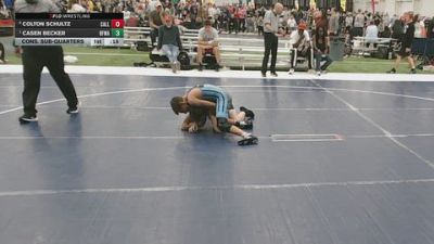 120 lbs Cons. Sub-quarters - Casen Becker, Black Fox Wrestling Academy vs Colton Schultz, Callan