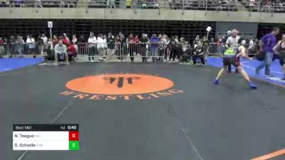 166 lbs Semifinal - Noah Teague, Milford, VA vs Daniel Schadle, Pine Grove, PA