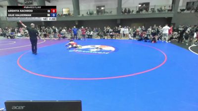 Junior Girls FS - 135 lbs Cons. Round 3 - Arshiya Kachroo, CA vs Julie Halderman, WA