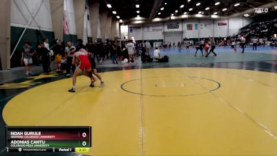 125 lbs Cons. Round 5 - Noah Gurule, Western Colorado University vs Adonias Cantu, Colorado Mesa University