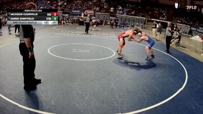 D 3 165 lbs 3rd Place Match - Jackson Courville, Basile vs James Sheffield, St. Mary`s