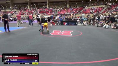 67 lbs Quarterfinal - Samson Beyer, NE vs Lane Faunce, KS