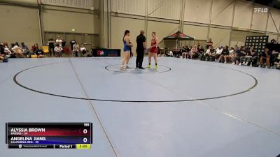 155 lbs Round 2 (6 Team) - Alyssia Brown, Kansas vs Angelina Jiang, California Red