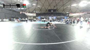 Boys 2A 144 lbs Semifinal - Maxwell Woodall, Marysville Pilchuck vs Anthony Sifuentes, Toppenish