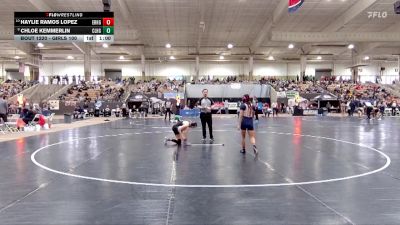 Girls 100 lbs Cons. Round 2 - Haylie Ramos Lopez, East Ridge High School vs Chloe Kemmerlin, Clarksville High School
