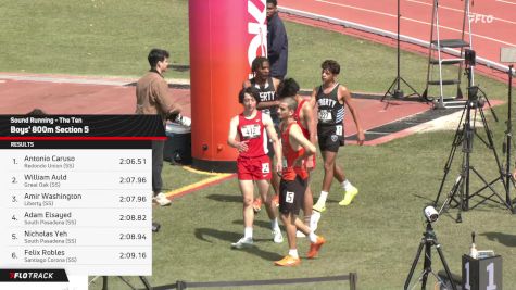 High School Boys' 800m, Prelims 1