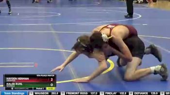 120 lbs 5th Place Match - Hayden Herman, EDGERTON vs Kaleb Ruhl, NORWALK