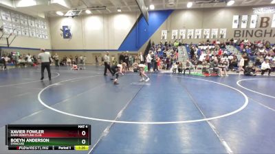 96 lbs Champ. Round 2 - Xavier Fowler, Davis Wrestling Club vs Boeyn Anderson, Syracuse