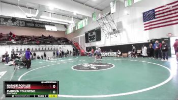 100 lbs Quarterfinal - Natalie Rosales, Santiago (Garden Grove) vs Madison Tolentino, Northview