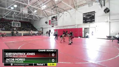 157 lbs Champ. Round 2 - Jacob Moreo, Rio Hondo College vs Khryspatrick Jones, Victor Valley College