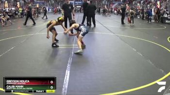 72 lbs Cons. Round 3 - Caleb Mann, Bear`s Den Grappling Center vs Greyson Molica, Springport Spartans