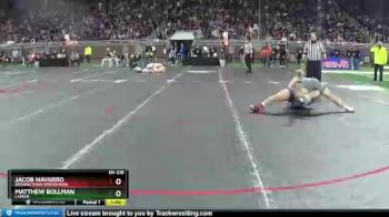 D1-215 lbs Quarterfinal - Jacob Navarro, Brownstown Woodhaven vs Matthew Bollman, Lapeer