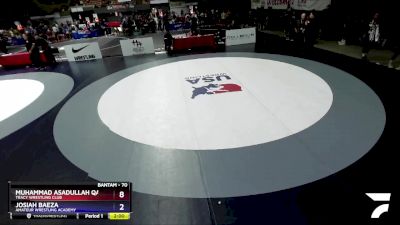 70 lbs Champ. Round 1 - Muhammad Asadullah Qasuri, Tracy Wrestling Club vs Josiah Baeza, Amateur Wrestling Academy