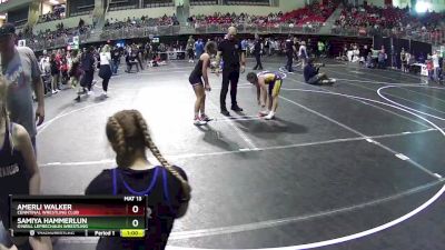 107 lbs Round 3 - Samiya Hammerlun, O`Neill Leprechaun Wrestling vs Amerli Walker, Cenntinal Wrestling Club