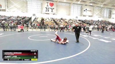 110 lbs Round 5 - Leonora Serrano, Club Not Listed vs Aubrey Lamb, Fairport Youth Wrestling