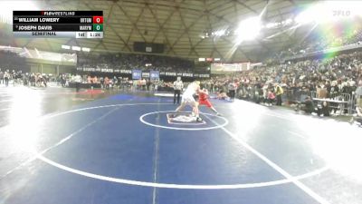 Boys 2A 157 lbs Semifinal - Joseph Davis, Marysville Pilchuck vs William Lowery, Orting