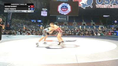 144 lbs Champ. Rd Of 128 - Kixten Barney, Utah vs Vinny Peretti, Ohio