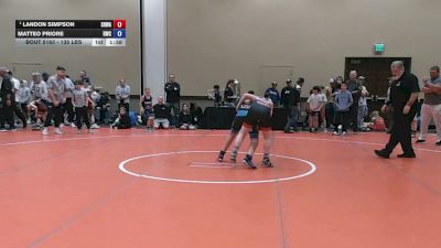 135 lbs Champ. Round 2 - Landon Simpson, South Hills Wrestling Academy vs Matteo Priore, Ruthless Wrestling Club