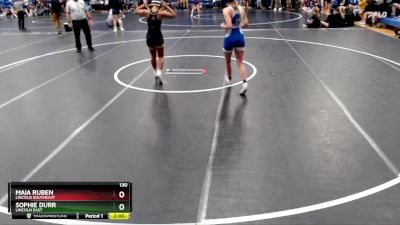 130 lbs Round 1 - Sophie Durr, Lincoln East vs Maia Ruben, Lincoln Southeast