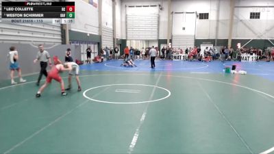 113 lbs Quarterfinal - Weston Schirmer, Ravenna vs Leo Collette, Republic County