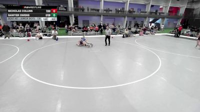 Junior Boys - 138 lbs Cons. Round 2 - Nicholas Collins, Tennessee vs Sawyer Owens, Grand Forks Gladiators Wrestling Club