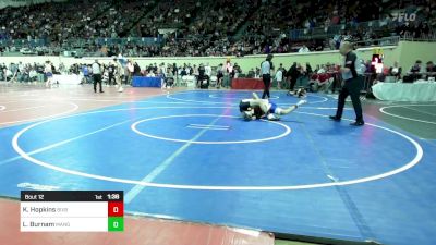 110 lbs Round Of 64 - Karson Hopkins, Bixby vs Lane Burnam, Mangum Wrestling