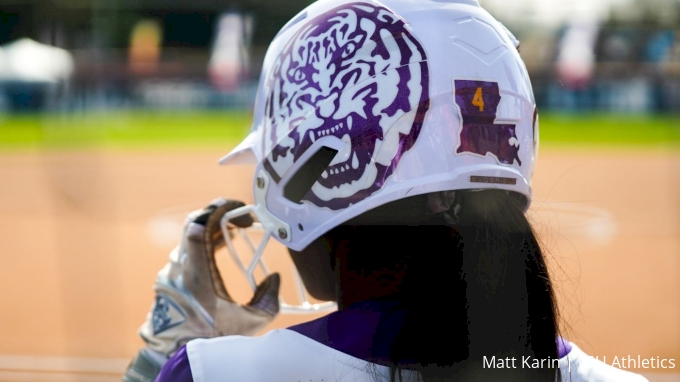 lsu softball helmet