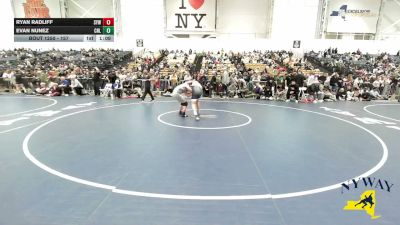 157 lbs Champ. Round 2 - Evan Nunez, Club Not Listed vs Ryan Radliff, Shaker Youth Wrestling