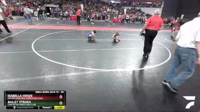 55 lbs Cons. Round 2 - Bailey Straka, Lancaster Wrestling Club vs Isabella Henze, Milton Monsters Wrestling Club