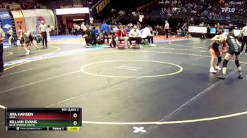 100 Class 2 lbs Champ. Round 1 - Killian Evans, Blue Springs South vs Ava Hansen, Nixa