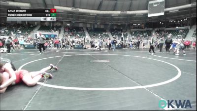 120 lbs Consolation - Knox Wright, Collinsville Cardinal Youth Wrestling vs Ryken Crawford, Owasso Takedown Club